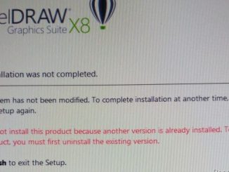 Cannot Install CorelDraw X8 because another version is already installed. (Solved)